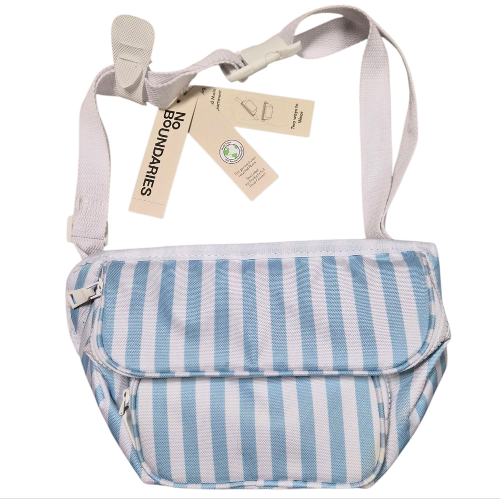 No Boundaries Blue Stripe Belt Bag